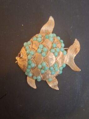 Vintage Albert WEISS Fish 1950 / 60s Costume Brooch